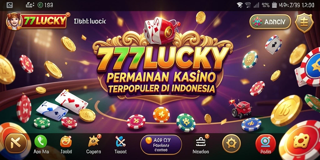 Screenshot gameplay 777LUCKY menampilkan suasana kasino yang mendebarkan.