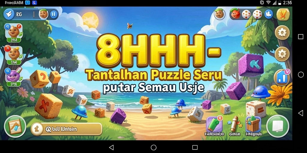 Gameplay menantang di 8HHH, asah otak sambil bersenang-senang.
