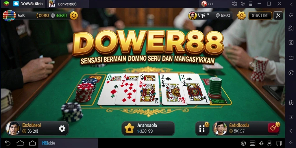 Screenshot gameplay DOWER88 yang menampilkan aksi seru bermain Domino.
