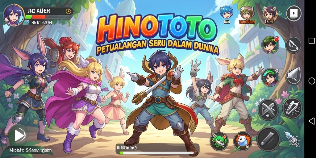 Screenshot gameplay HINOTOTO yang menampilkan pertarungan yang mendebarkan.