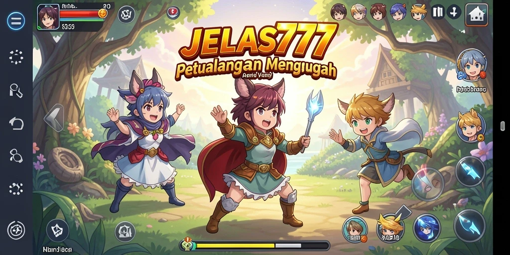 Tampilan gameplay menarik dan karakter Anime yang menawan.