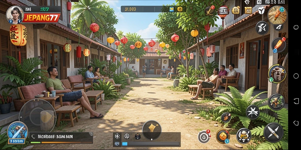 Tangkapan layar JEPANG77 menunjukkan gameplay yang santai dan menyenangkan.