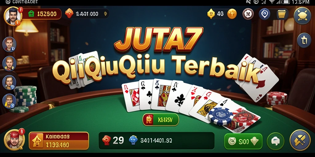 Tampilan gameplay seru JUTA7 dalam strategi QiuQiu.