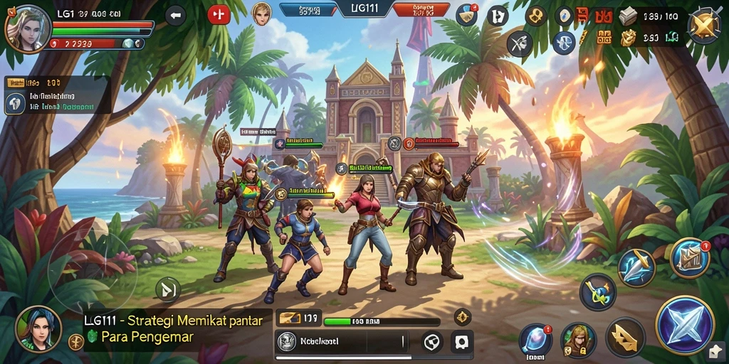 Tampilan gameplay LG111 dengan strategi pertarungan yang intens.