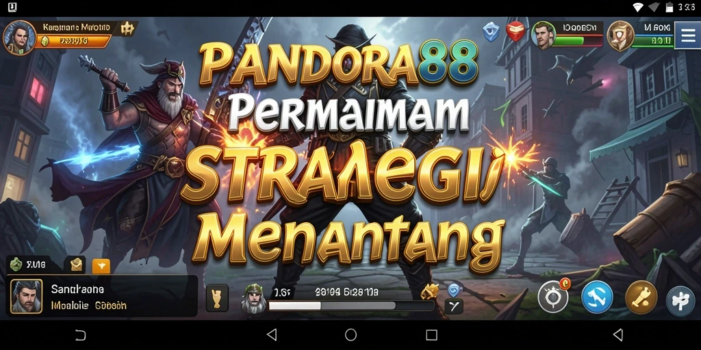 Screenshot gameplay dari PANDORA88 yang menunjukkan pertempuran strategis.