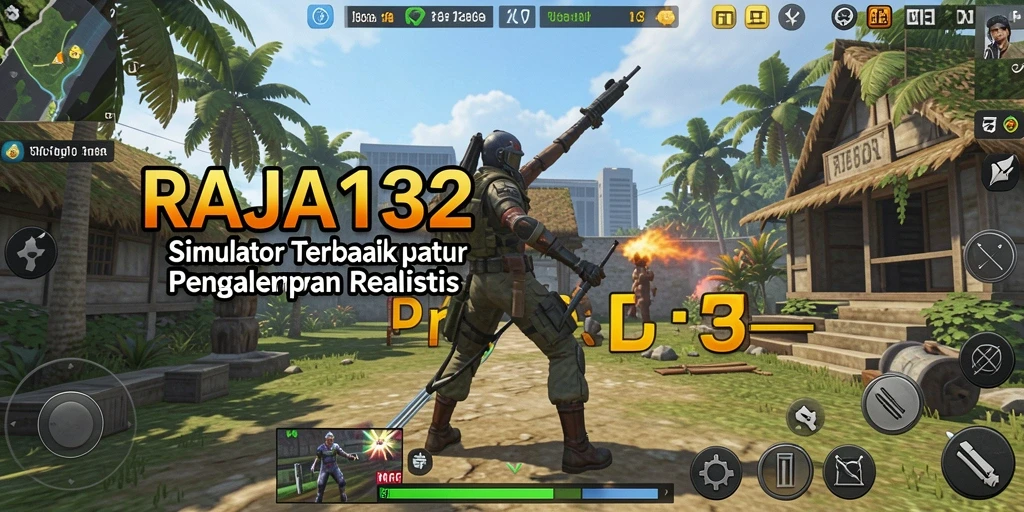 Tampilan gameplay RAJA132 yang menarik dan realistis.