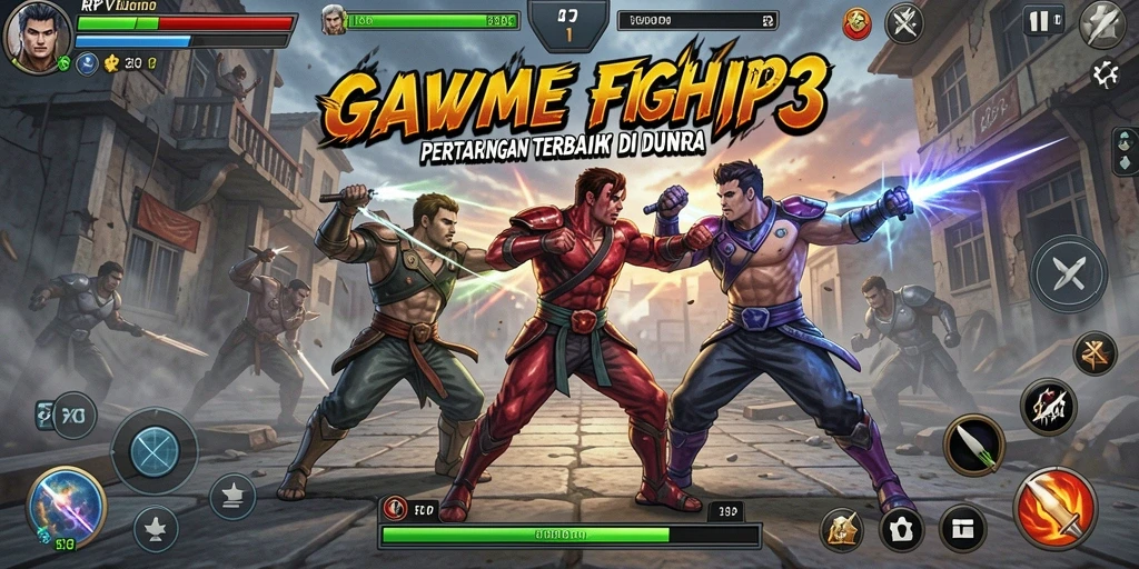 Gameplay seru dalam RPVIP3 dengan karakter bertarung.