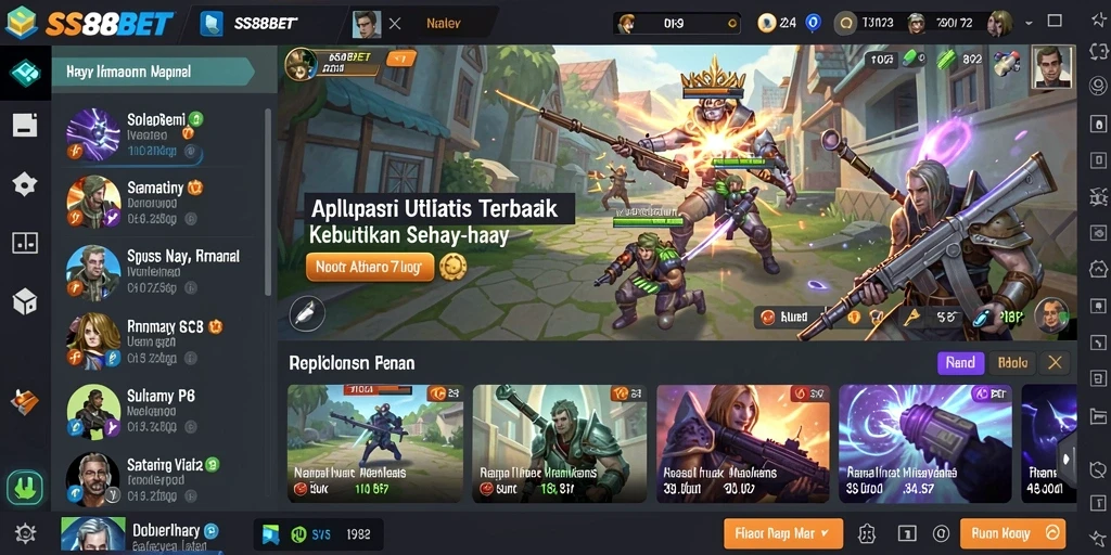 Tampilan antarmuka pengguna SS88BET yang ramah dan modern.