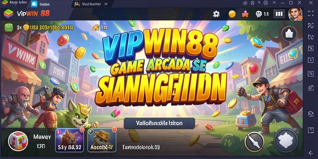 Tampilan gameplay seru dari game Arcade VIPWIN88 yang penuh warna.