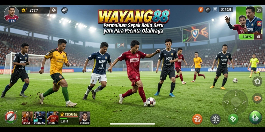 Tampilan gameplay WAYANG88 yang menegangkan dengan aksi sepak bola menarik.